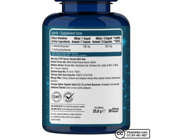 One Up 5-HTP 100 Mg 30 Kapsül