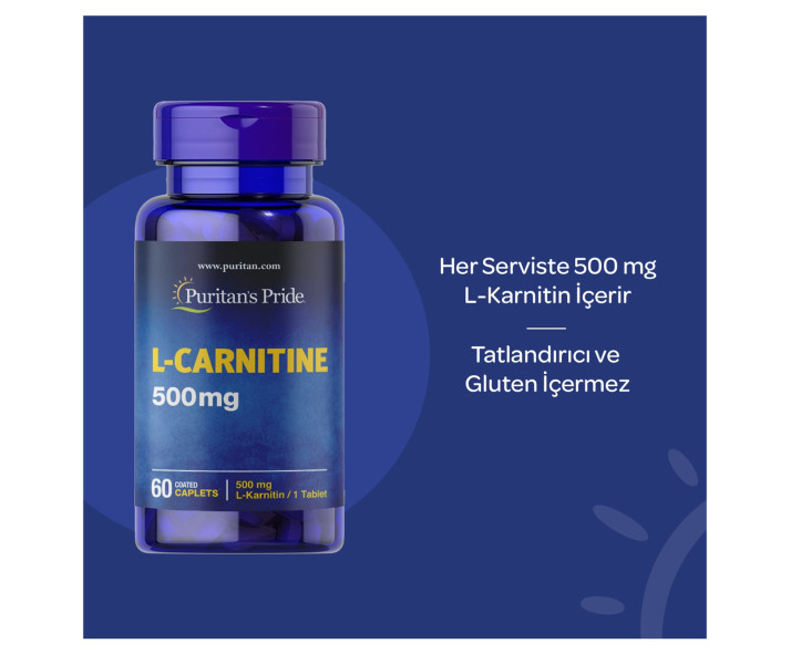 Puritan's Pride L-Carnitine 500 Mg 60 Tablet