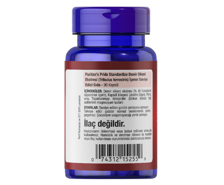 Puritan's Pride Tribulus Terrestris 250 Mg 90 Kapsül